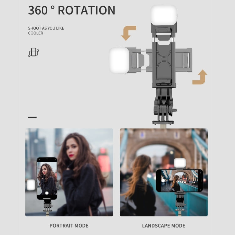 Mini Selfie Stick Integrado Multifuncional Bluetooth Selfie, Especificación:, Q11S 76cm With Fill Light, Q10S 70cm With Fill Light, Q11 74CM Without Fill Light, Q10 68CM Without Fill Light