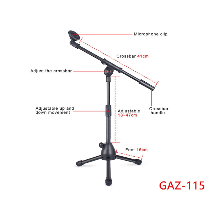Soporte de micrófono ajustable de fórmula de piso de varilla única, estilo:, GAZ-115, GAZ-201, GAZ-206, GAZ-205, GAZ-202