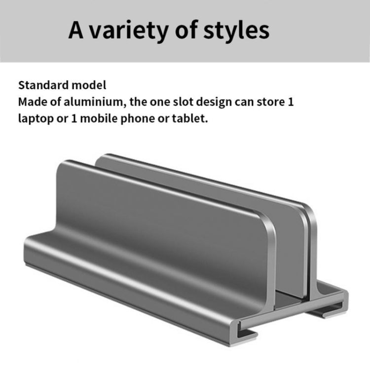 Soporte de almacenamiento para teléfono con tableta portátil de aleación de aluminio, L400 Single Slot (Silver), L400 Single Slot (Gray), L401 Double Slot (Silver), L401 Double Slot (Gray), L402 Three Slots (Silver), L402 Three Slots (Gray)