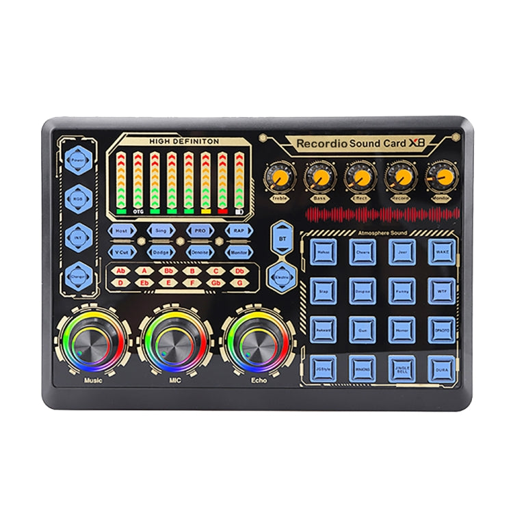 Equipo de micrófono en vivo Tarjeta de sonido, GAX-X8