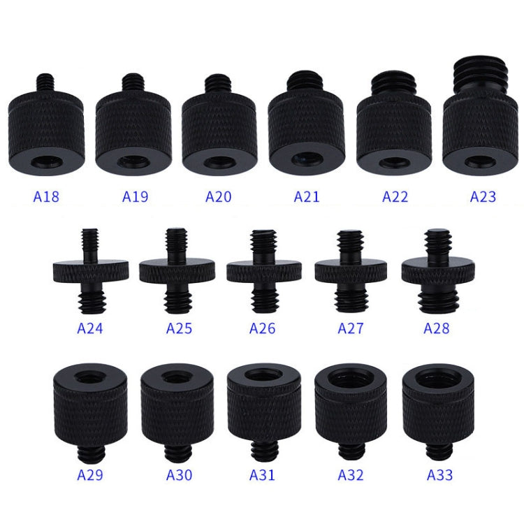Adaptador de tornillo de 4 piezas, A18 1/4 Female to M4 Male Screw, A19 1/4 Female to M5 Male  Screw, A20 1/4 Female to M6 Male  Screw, A21 1/4 Female to M8 Male  Screw, A22 1/4 Female to M10 Male  Screw, A23 1/4 Female to M12 Male  Screw              ...