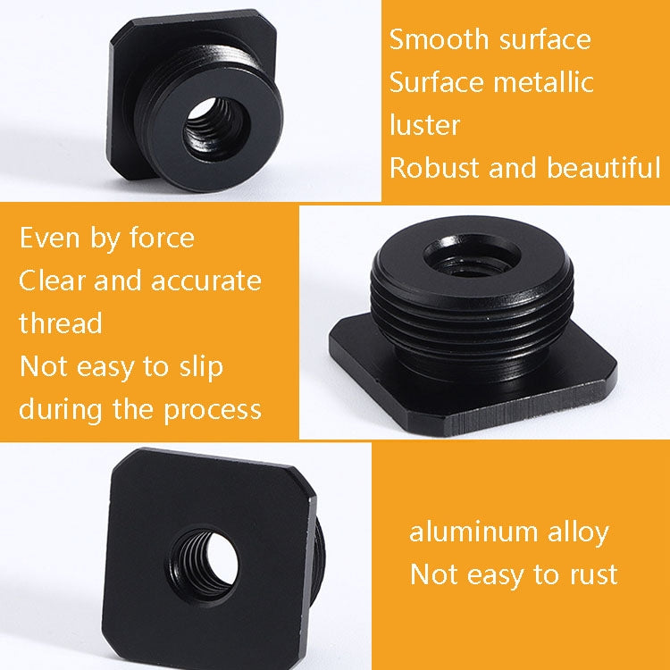 Tornillo de tuerca simple de zapata caliente de aluminio de 2 piezas, 5/8 Male to 1/4 Female Adapter, 5/8 Male to M6 Female Adapter