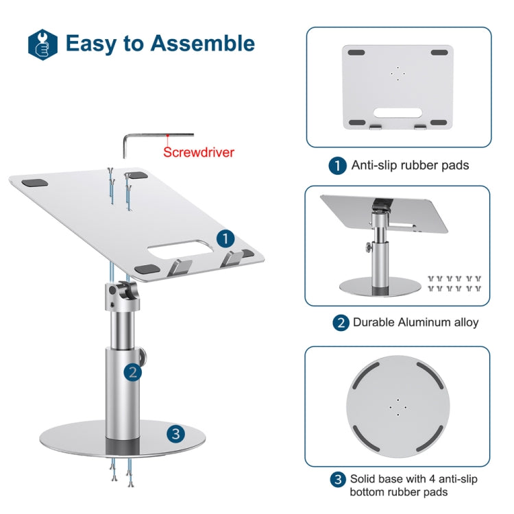 Soporte para computadora portátil de aleación de aluminio de elevación giratoria Z30 360