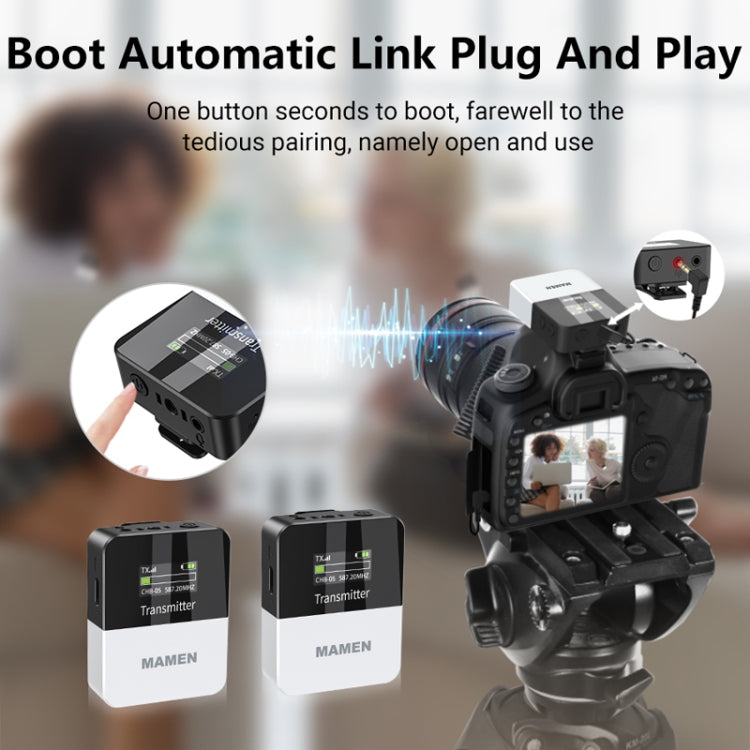MAMEN KT-W1 Live Single-Reverse Camera Microphone, Especificación:, 1 in 1, 2 in 1