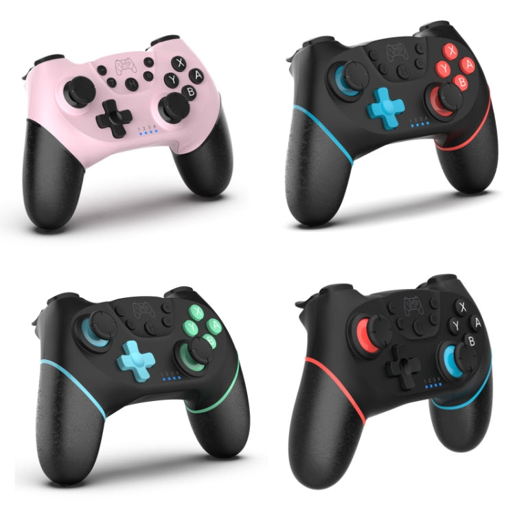 Gamepad inalámbrico Bluetooth con programación de macros para Switch Pro, Pink, Left Blue Right Red, Left Blue Right Green, Black Left Red