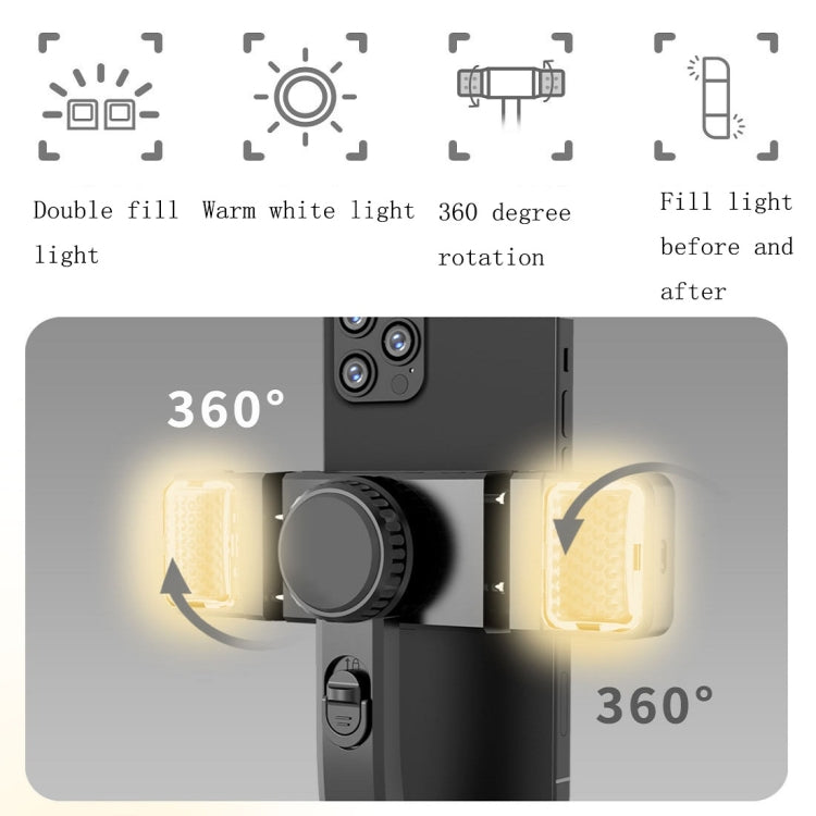 CYKE Q08D Handheld Dual Light Bluetooth Teléfono móvil Selfie Stick, Dual Light Version