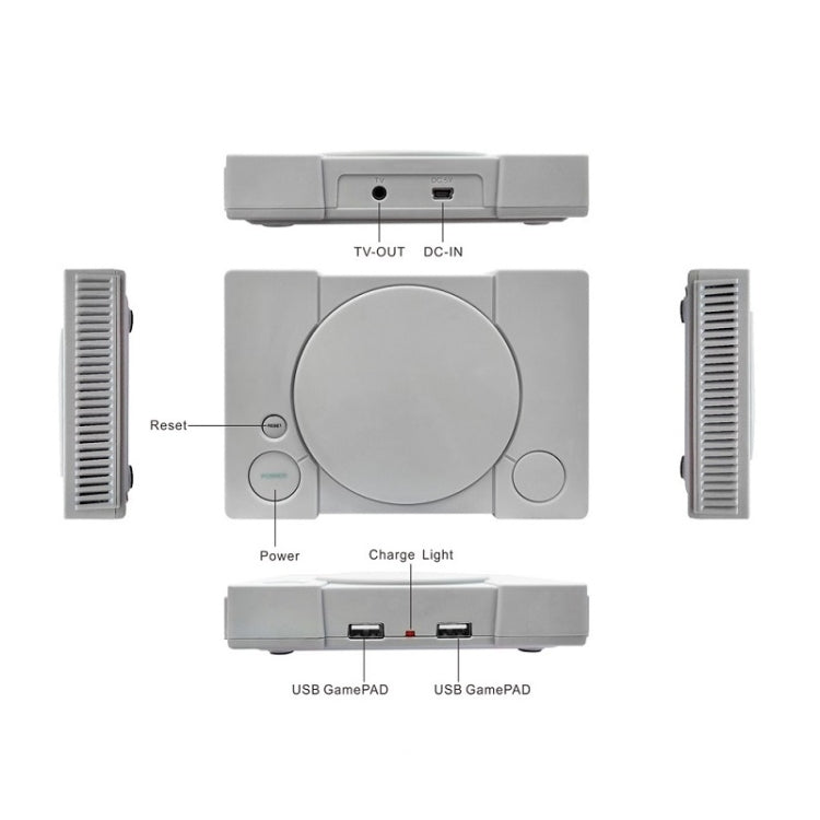 Mini consola de juegos de TV para jugadores dobles de 8 bits 620 juegos integrados, PS1 mini (US Plug), PS1 mini (EU Plug)