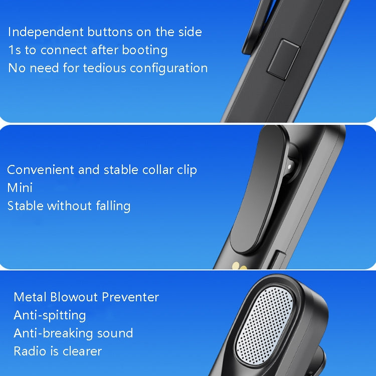 FerTo DX01 Micrófono de collar inalámbrico 2.4G Equipo de transmisión en vivo, Estilo:, TYPE-C, 8 Pin, TYPE-C + Charging Bin, 8 Pin + Charging Bin