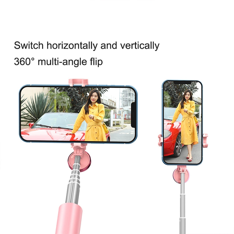 CYKE N-MY Trípode integrado Bluetooth Live Selfie Stick, Negro, Rosado