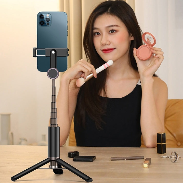 CYKE N-MY Trípode integrado Bluetooth Live Selfie Stick, Negro, Rosado