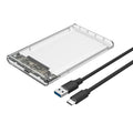 TU31 2.5 Pulgadas USB3.1 TYPE-C Interfaz Disco duro Carcasa protectora transparente