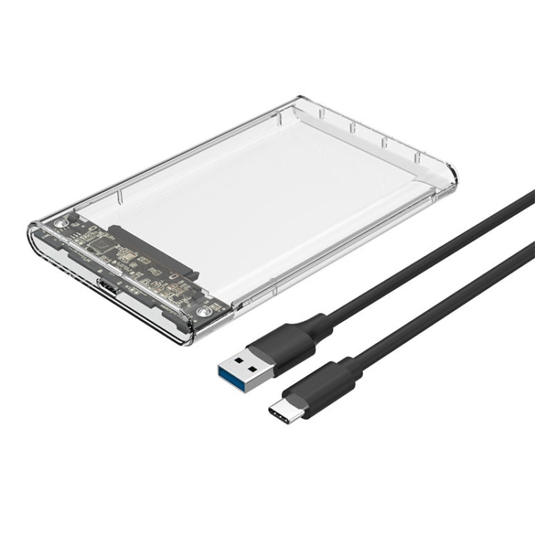 TU31 2.5 Pulgadas USB3.1 TYPE-C Interfaz Disco duro Carcasa protectora transparente