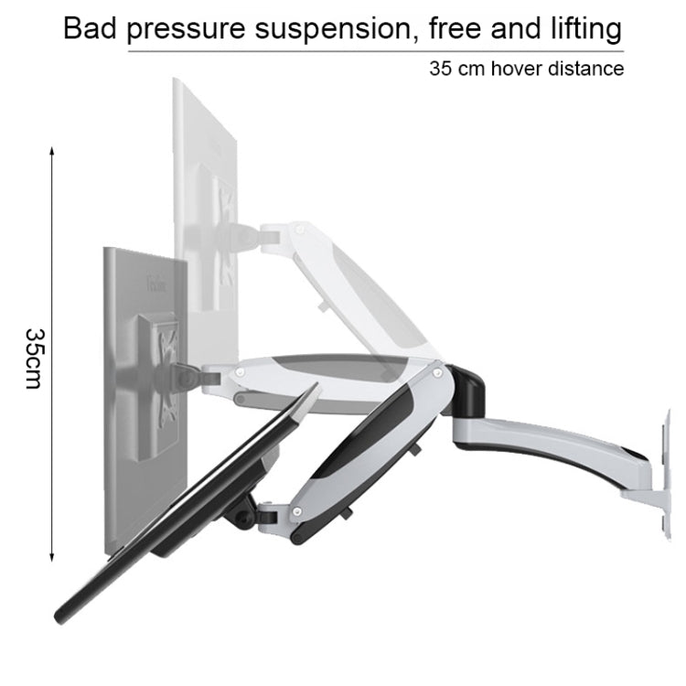 Gibbon Mounts GM112W Soporte para monitor de computadora con resorte de gas montado en la pared