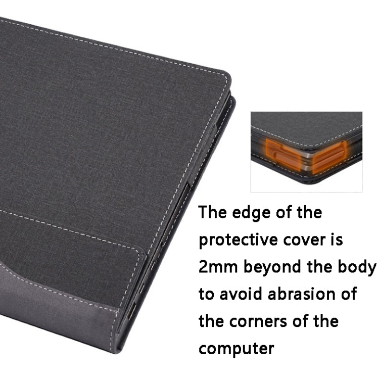 Estuche para computadora portátil de cuero PU, For HP Spectre X360 13-AW 13.3, For HP Spectre X360 15-EB 15.6