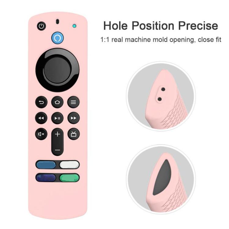 2 piezas de carcasa de silicona para Alexa Voice Remote 3rd Gen y TV Stick 3rd Gen, Blanco, Rosado, Rojo, Azul, Negro