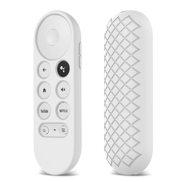 2 carcasas protectoras de silicona para control remoto de Google Chromecast 2020., (White), (Pink), Red), (Black), (Silver Gray), (Sky Blue)