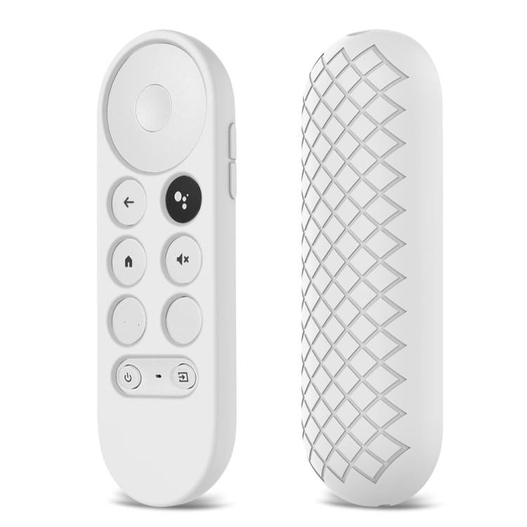 2 carcasas protectoras de silicona para control remoto de Google Chromecast 2020., (White), (Pink), Red), (Black), (Silver Gray), (Sky Blue)