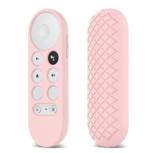 2 carcasas protectoras de silicona para control remoto de Google Chromecast 2020., (White), (Pink), Red), (Black), (Silver Gray), (Sky Blue)
