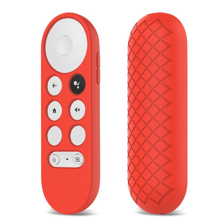 2 carcasas protectoras de silicona para control remoto de Google Chromecast 2020., (White), (Pink), Red), (Black), (Silver Gray), (Sky Blue)