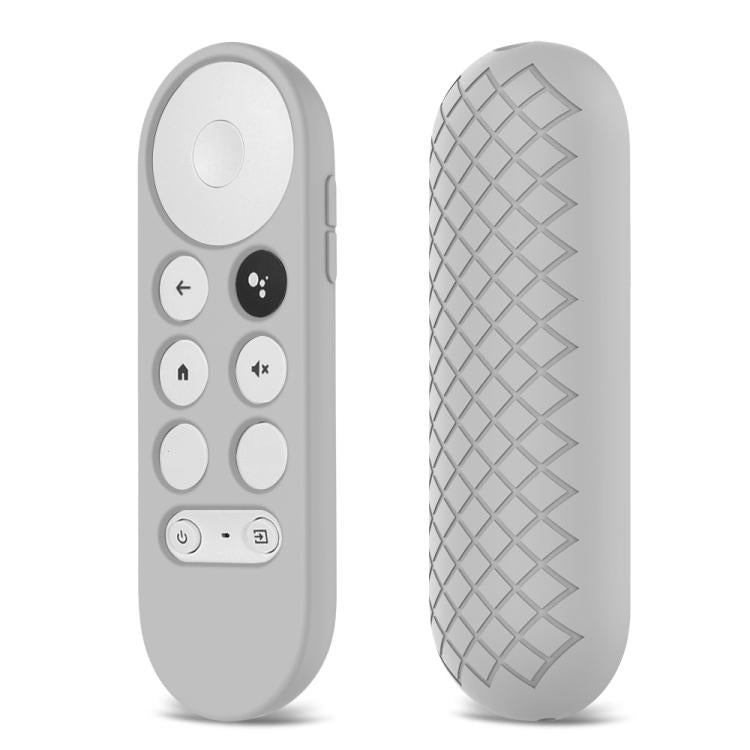 2 carcasas protectoras de silicona para control remoto de Google Chromecast 2020., (White), (Pink), Red), (Black), (Silver Gray), (Sky Blue)