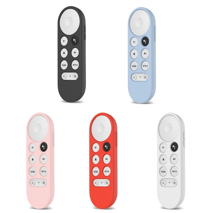 2 carcasas protectoras de silicona para control remoto de Google Chromecast 2020., (White), (Pink), Red), (Black), (Silver Gray), (Sky Blue)