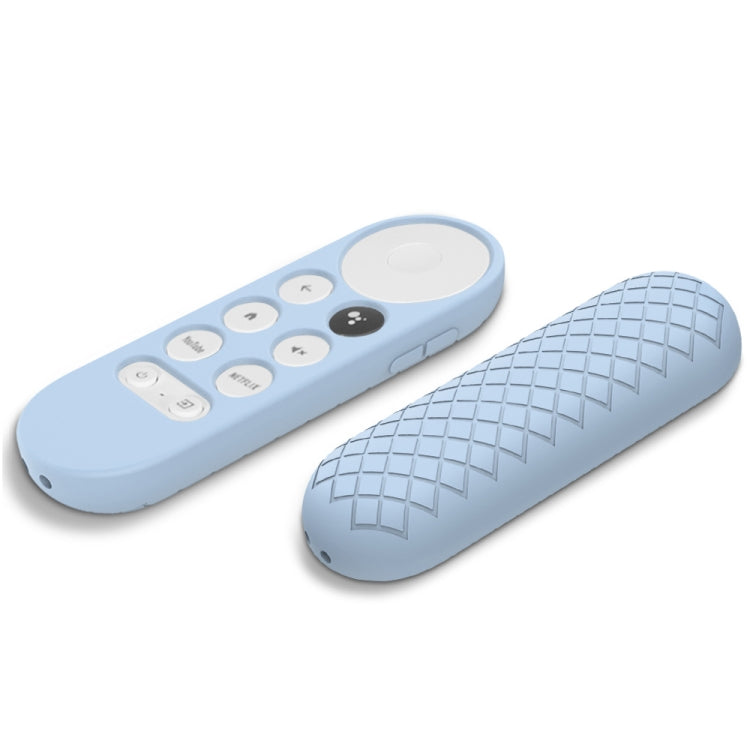 2 carcasas protectoras de silicona para control remoto de Google Chromecast 2020., (White), (Pink), Red), (Black), (Silver Gray), (Sky Blue)