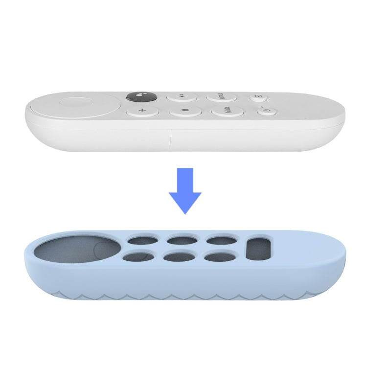 2 carcasas protectoras de silicona para control remoto de Google Chromecast 2020., (White), (Pink), Red), (Black), (Silver Gray), (Sky Blue)