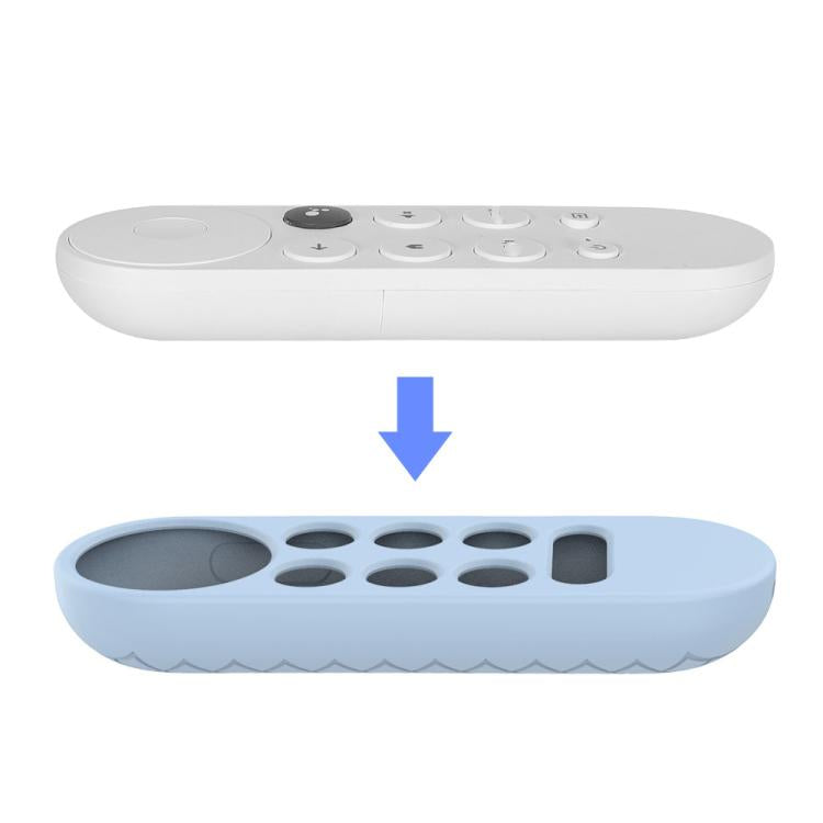 2 carcasas protectoras de silicona para control remoto de Google Chromecast 2020., (White), (Pink), Red), (Black), (Silver Gray), (Sky Blue)