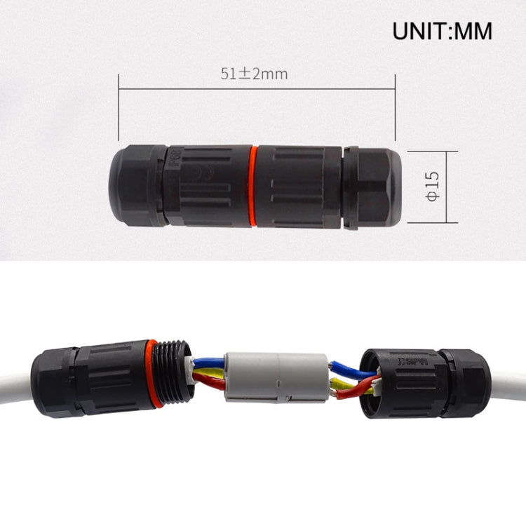 10 conectores de cable impermeables CDF-M3., 3 Pin, 2 Pin