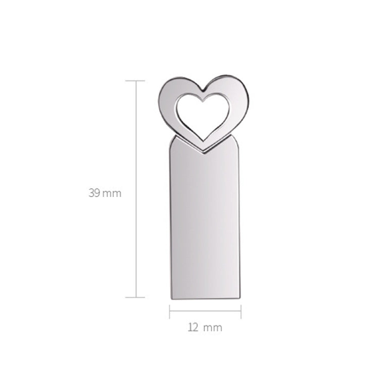 Unidades flash USB de metal de alta velocidad USB 2.0 en forma de corazón Zshqu2, 4GB, 8GB, 16 GB, 32GB, 64GB, 128GB