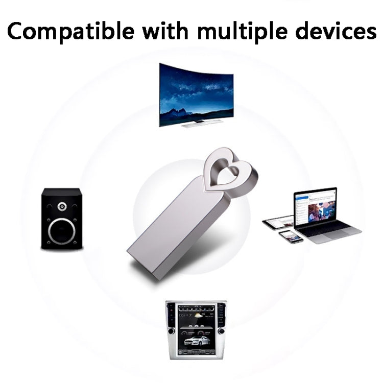 Unidades flash USB de metal de alta velocidad USB 2.0 en forma de corazón Zshqu2, 4GB, 8GB, 16 GB, 32GB, 64GB, 128GB