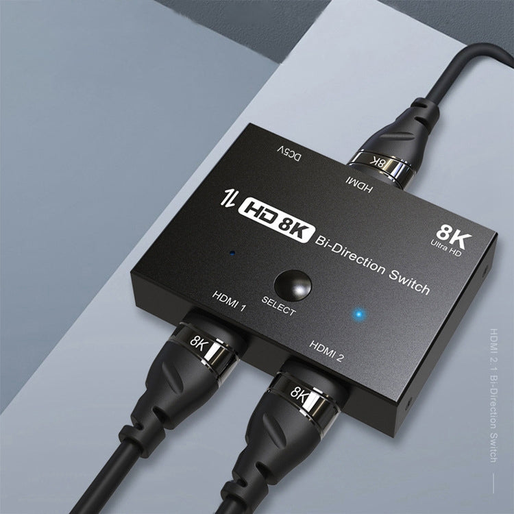 Conmutador de dos vías F0301 HDMI 2.1 PS5 Conmutador de alta definición dedicado uno en dos, F0301