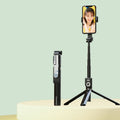 Selfie Stick Bluetooth integrado con espejo de maquillaje con control remoto Vibrato, P80 1.33m, P81 1.7m