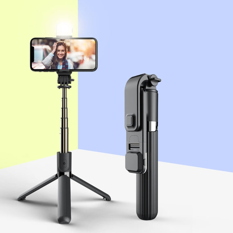 L03S Bluetooth Luz de relleno Trípode Selfie Stick integrado, Negro, Blanco