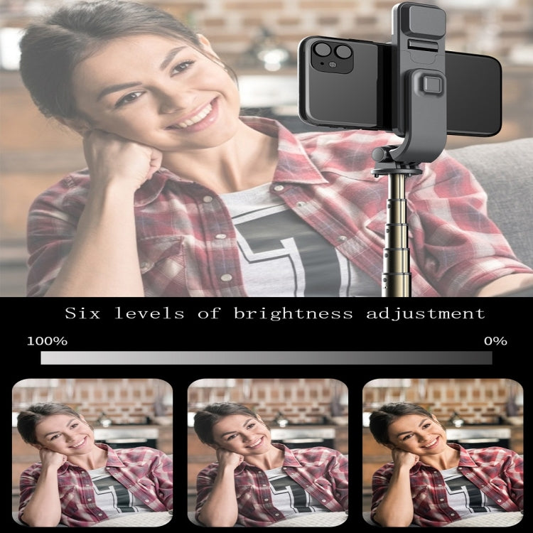 L03S Bluetooth Luz de relleno Trípode Selfie Stick integrado, Negro, Blanco