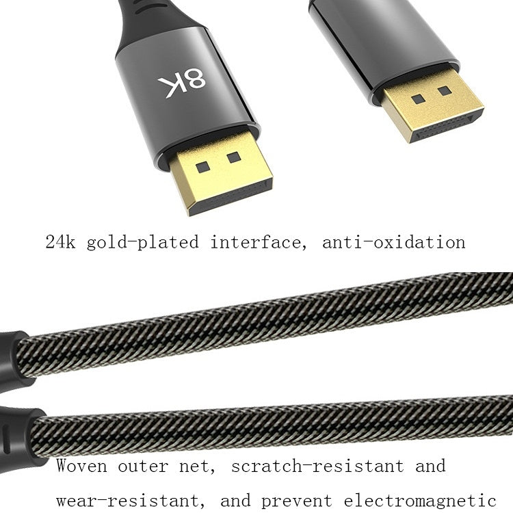 DP1.4 Versión 8K DisplayPort Macho a macho Monitor de computadora Cable HD, 0.5m, 1m, 1.5m, 2m, 3m, 5m, 7m, 10m