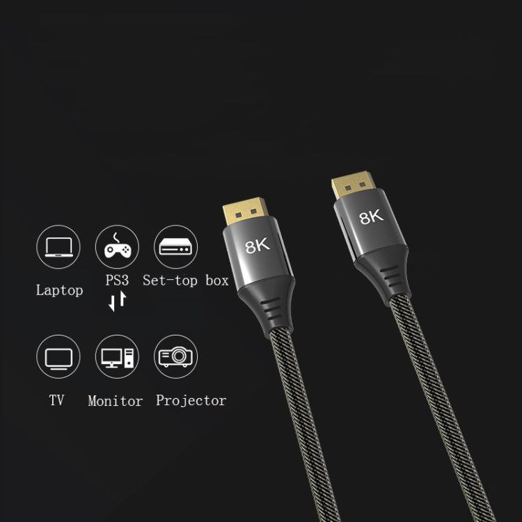 DP1.4 Versión 8K DisplayPort Macho a macho Monitor de computadora Cable HD, 0.5m, 1m, 1.5m, 2m, 3m, 5m, 7m, 10m