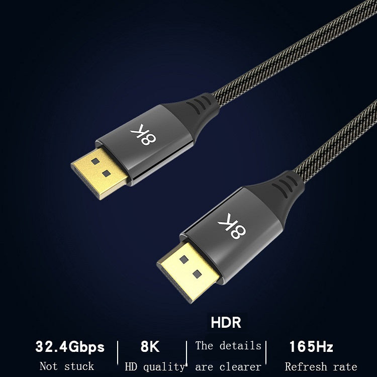 DP1.4 Versión 8K DisplayPort Macho a macho Monitor de computadora Cable HD, 0.5m, 1m, 1.5m, 2m, 3m, 5m, 7m, 10m