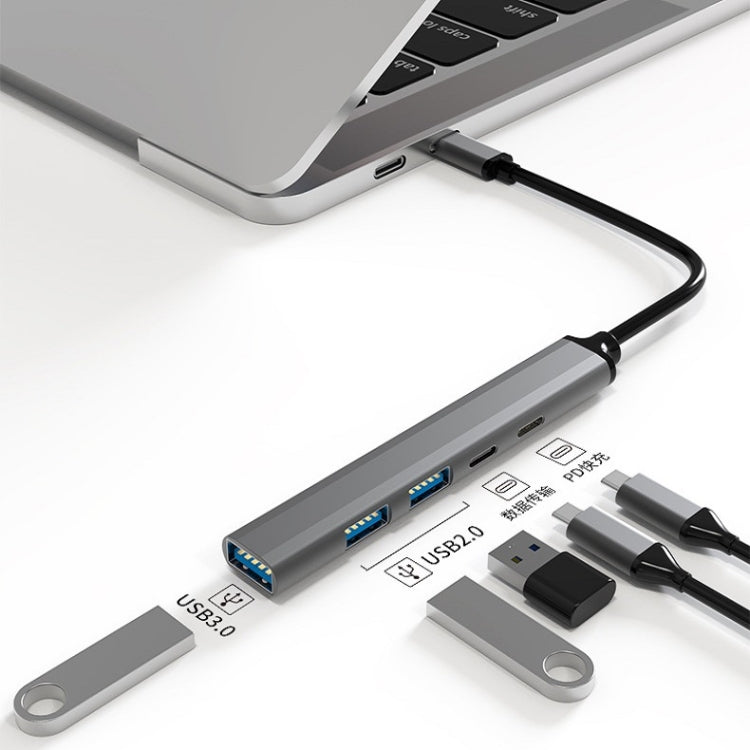 U5 Type-C Extender USB3.0 Splitter Multi-Port Expansion Dock, 5 in 1 (Type-C), 4 in 1 (Type-C), 4 in 1 (USB)