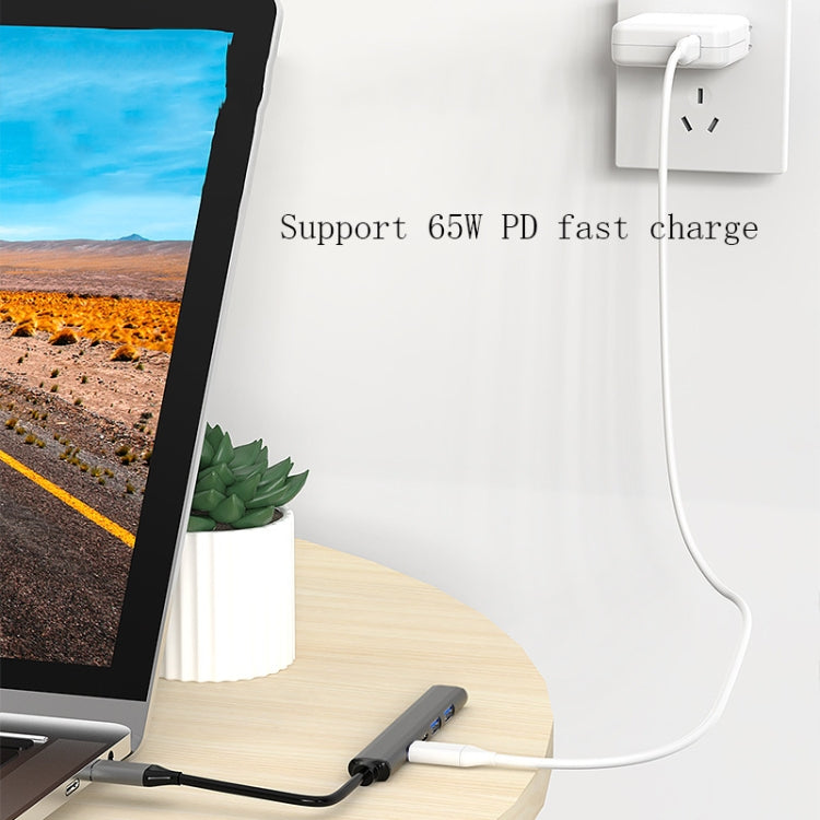 U5 Type-C Extender USB3.0 Splitter Multi-Port Expansion Dock, 5 in 1 (Type-C), 4 in 1 (Type-C), 4 in 1 (USB)