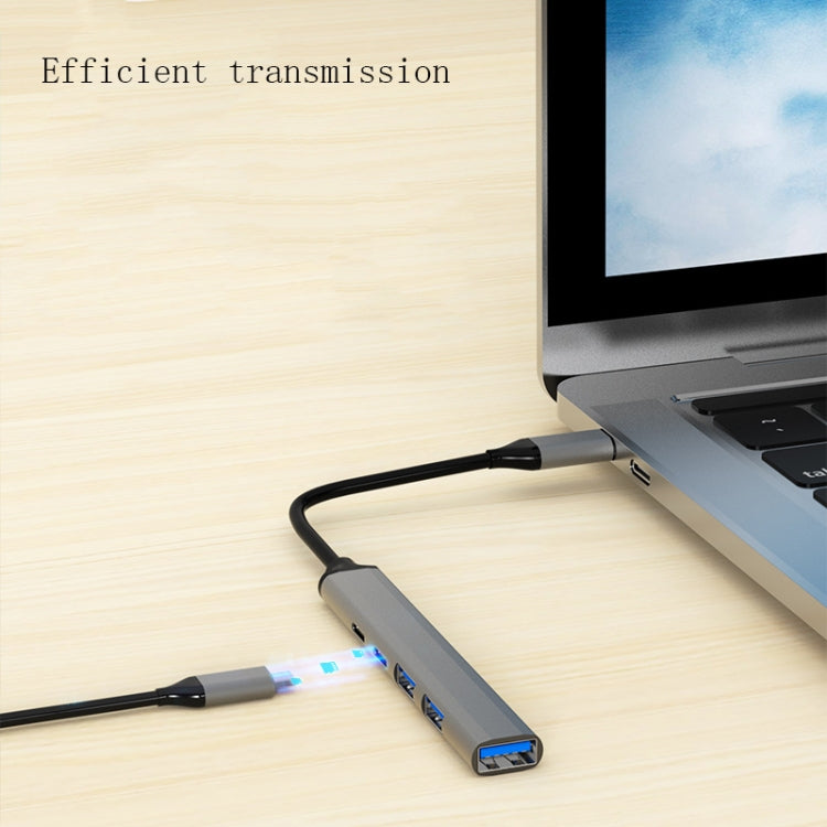 U5 Type-C Extender USB3.0 Splitter Multi-Port Expansion Dock, 5 in 1 (Type-C), 4 in 1 (Type-C), 4 in 1 (USB)