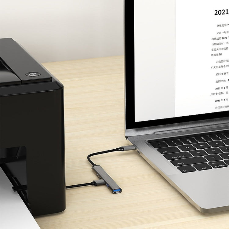 U5 Type-C Extender USB3.0 Splitter Multi-Port Expansion Dock, 5 in 1 (Type-C), 4 in 1 (Type-C), 4 in 1 (USB)