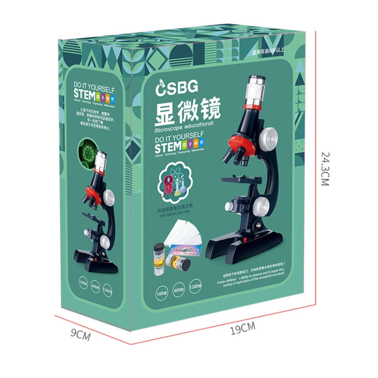HD 1200 Veces Microscopio Niños Juguetes Educativos, Negro, Rosado, Light Blue