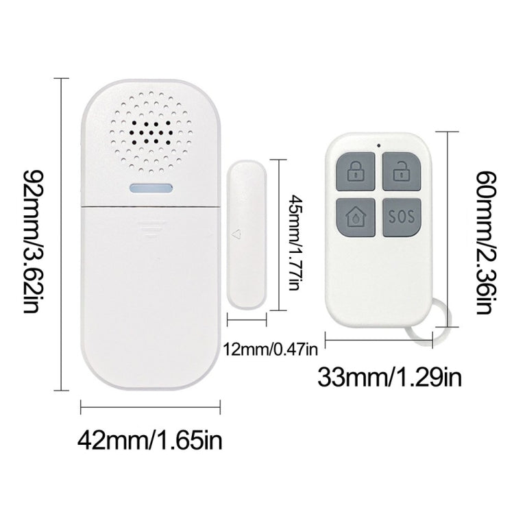 Alarma magnética de puerta remota MC-05 130dB con recordatorio de luz
