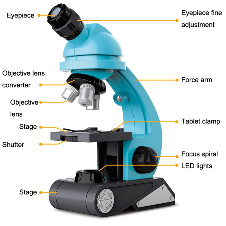 GB002 HD 1200 Veces Microscopio Gran Angular Juguetes Educativos para Niños