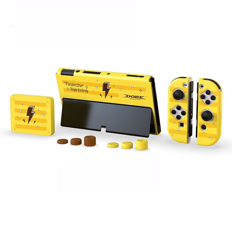 DOBE TNS-1192 carcasa protectora con mango de host + caja de tarjeta + juego de tapa basculante para interruptor OLED, TNS-1192