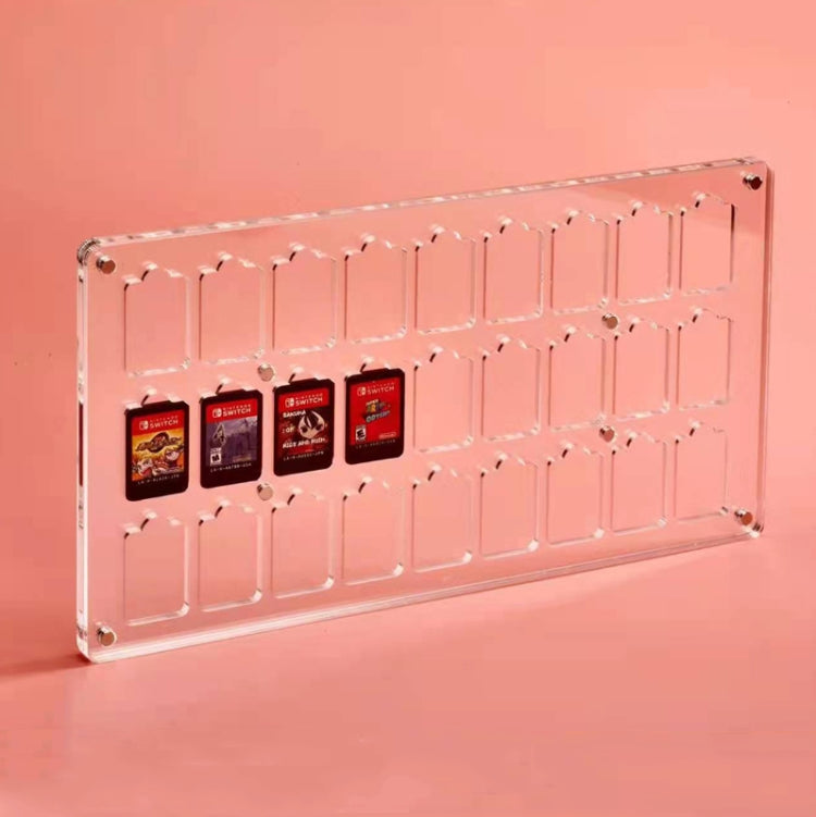 Caja de almacenamiento de tarjeta de juego magnética de cristal transparente para interruptor, 9 Grid, 14 Grid, 27 Grid