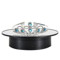 Soporte de exhibición giratorio de alimentación USB de 25 cm, accesorios de grabación de vídeo, plato giratorio, Black Mirror, White Mirror, Golden Mirror, Silver Mirror, White+White Velvet, White+Black Velvet, White Bottom Frosted, Black Bottom Froste...