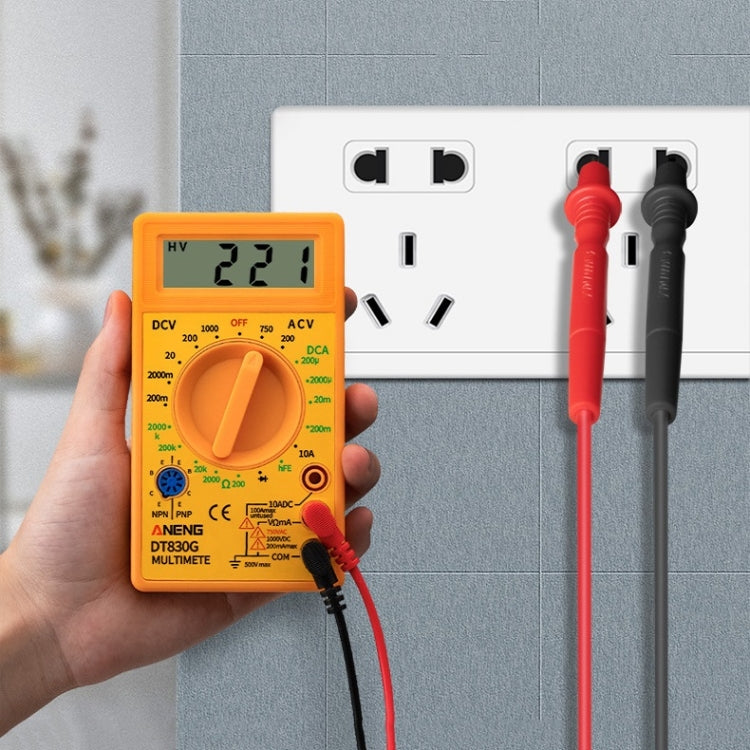 Multímetro digital portátil ANENG DT830G de 2 piezas, Negro, Amarillo