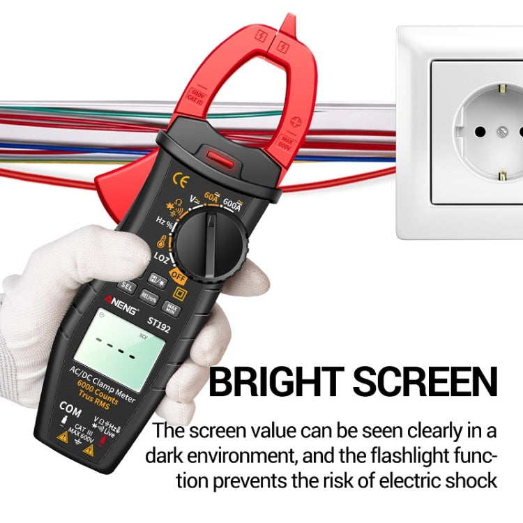 Medidor digital de abrazadera de CA y CC multifuncional ANENG, ST190 Red, ST190 Black, ST191, ST192 600A DC Current, ST193 Intelligent Automatic